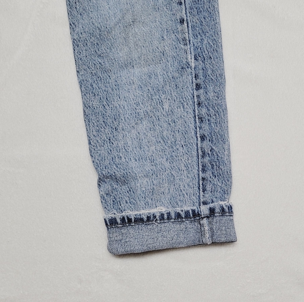 80s Levi's Vintage Distressed Acid Wash Slim Fit High Waist Ribcage Denim Jeans - Picture 7 of 15